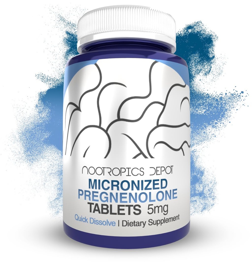 Nootropoctics Depot Pregnenolone 快速溶解板 | 5mg | 微化 | Mood,认知, & Hormone 支持 | 120 计数