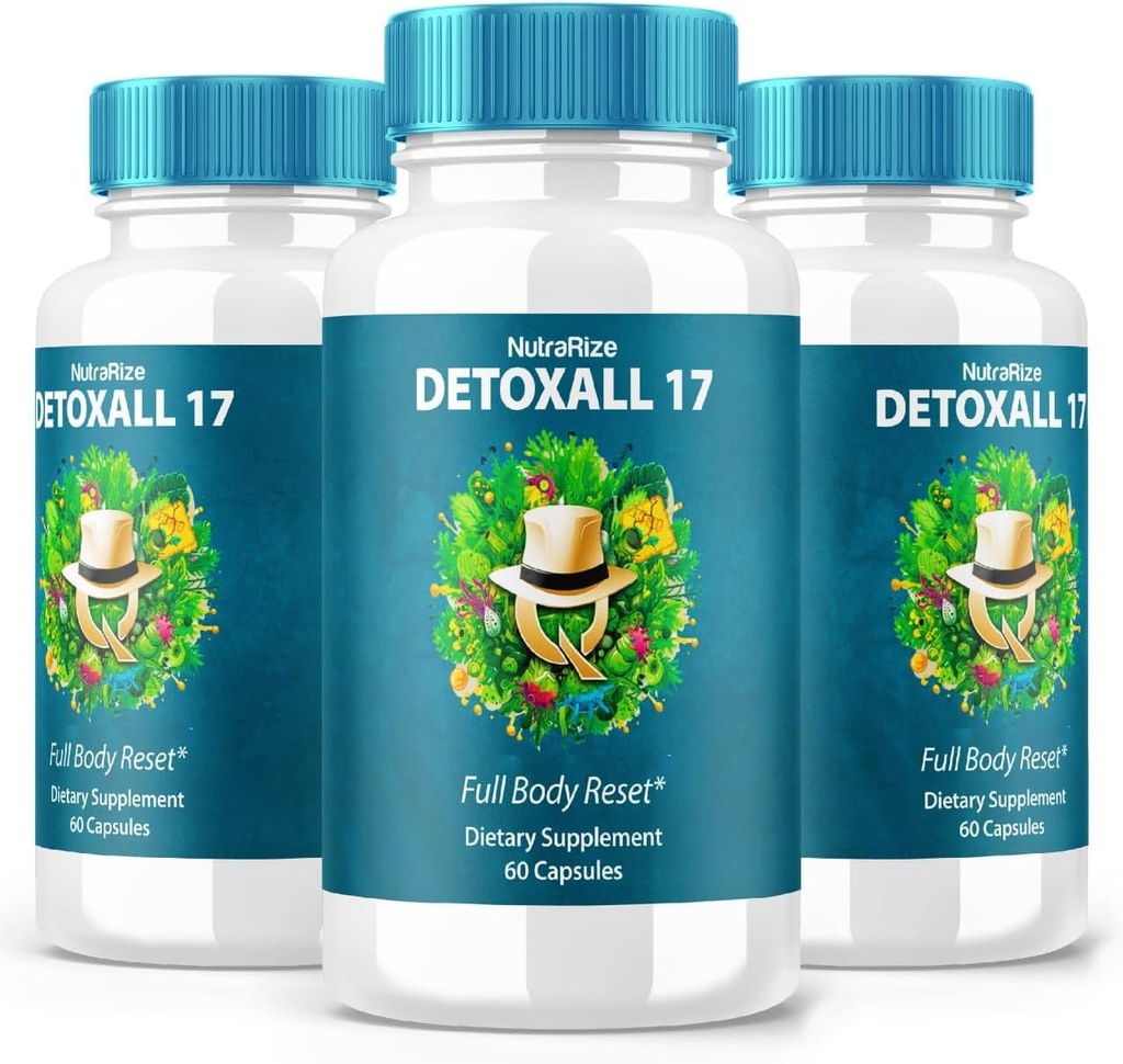 (3 Pack) DetoxAll 17, DetoxAll 17 全體重置, DetoxAll 17 总体健康与健康饮食补充,最大力量全自然药丸对促进能量, DetoxAll 17 Review (180 Capsules)