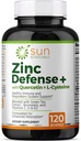 锌防+ 与 Quercetin, Bromelain, L- Cysteine, EGCG( 绿色茶叶提取), 维生素 C, D3 & K2, 2- Month 供应, 120 VCaps, 非 GMO, Gluten Free