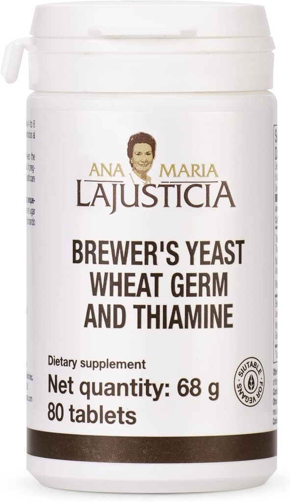 Ana Maria Lajusticia-BREWER's Yeast - 维生素的来源,心脏健康与健康文摘 - 20天治疗包 无糖与维冈友好.