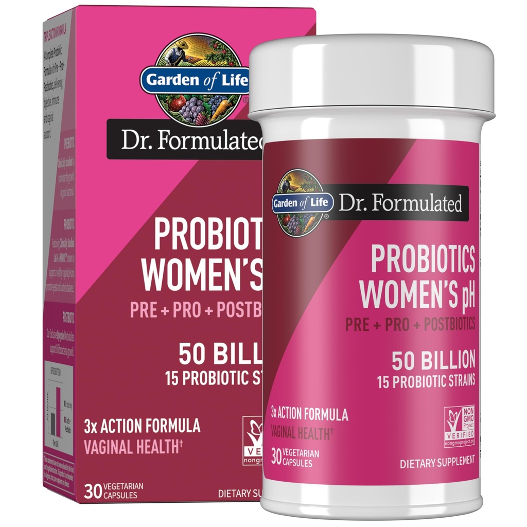 《生命之园》每日三进一全预生、妇女生后与良药,PRE + PRO + POSTBIOTIC 妇女消化、免疫和阴道健康补编,30天供应