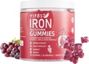 "无糖铁"(Iron Gummys Sugar Free),120 Gummys 女性多维他命铁辅料 女性多维他命 维生素和锌 男性与孩子-葡萄糖 Flavor, Vegan 辅料,Folate for Energy-No After Taste