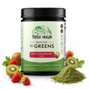 TERRA 原生健康绿地 粉末 混合 QQ 超级食品 Probios, Enzymes, Spiruina QQ 用于Imune 和 消化性 Gut 健康支持 QQ 能源与健康 boost 30 services (Kiwi草莓)