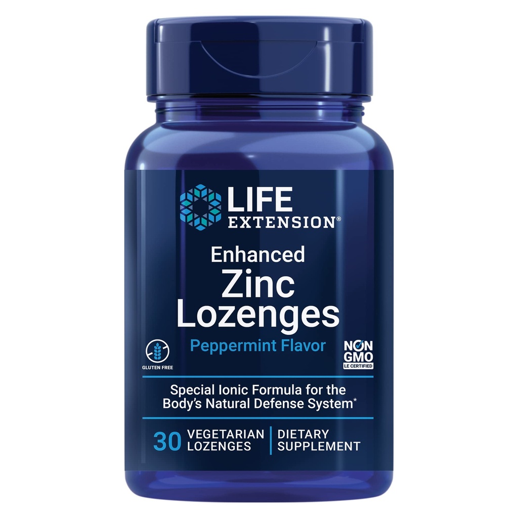 寿命延长增强锌Lozenges,锌乙酸盐,最佳免疫支持,强免疫反应,Ionic锌,非GMO,无胶原,植物,30洛桑根