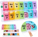 Shintop Am Pm Pill组织者 7日,Push按钮周刊 Pill Box 2 Times a day Easy Infull Pill Holder Day Night Vitamin Case for Medication Fish Oil Supplements (Rainbow) (Rainbow) 豆瓣电影上"豆瓣电影上"的資料 (简体中文)