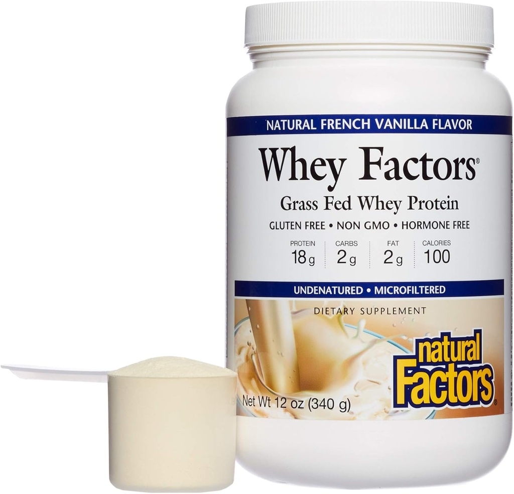 由自然因素构成的Whey因子、草药Whey蛋白集中、Aids Muscle Development and Immune Health,法国香草,12 Oz