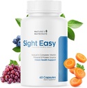 SIGHT EASY - 配有Lutein & Zeaxanthin、维生素C、维生素E、锌和Bilberry用于健康视觉和眼功能支持的眼维生素和矿物补充剂 - 60 Capsules, 1个月供应