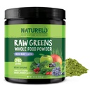 NATURELO 原始绿地超级食品 240克、混合莓 -- -- 支持能源、豁免和排毒 -- -- 包括螺旋藻、小麦草和全食品营养的有机绿色