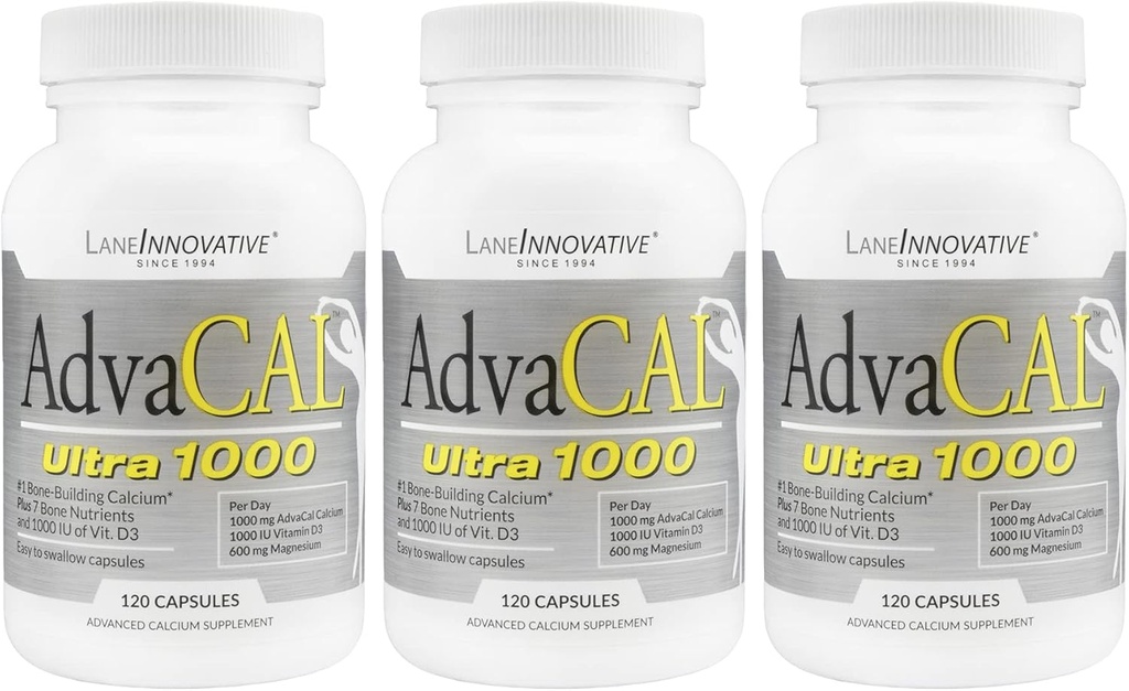 巷式创新 - AdvaCAL Ultra 1000,Bone-building Calcium *,包括维生素D3和镁,易吸收(120种服务) QQ包3