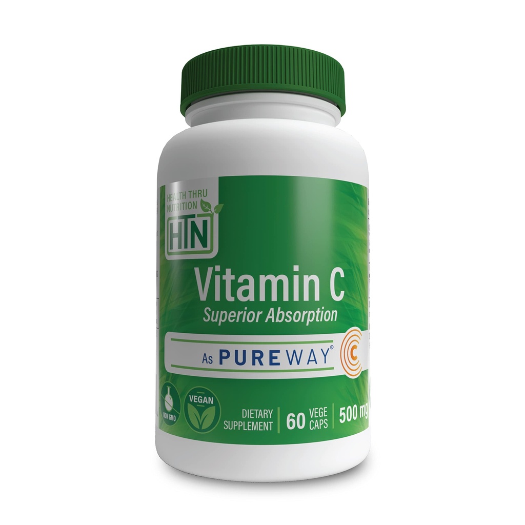 健康 营养 维生素-C 500 mg 作为纯Way-C 60 Vegecaps 高级吸收 健康 免疫功能和Collagen 支持 第3党 测试 QQ Vegan,非GMO和Gluten Free