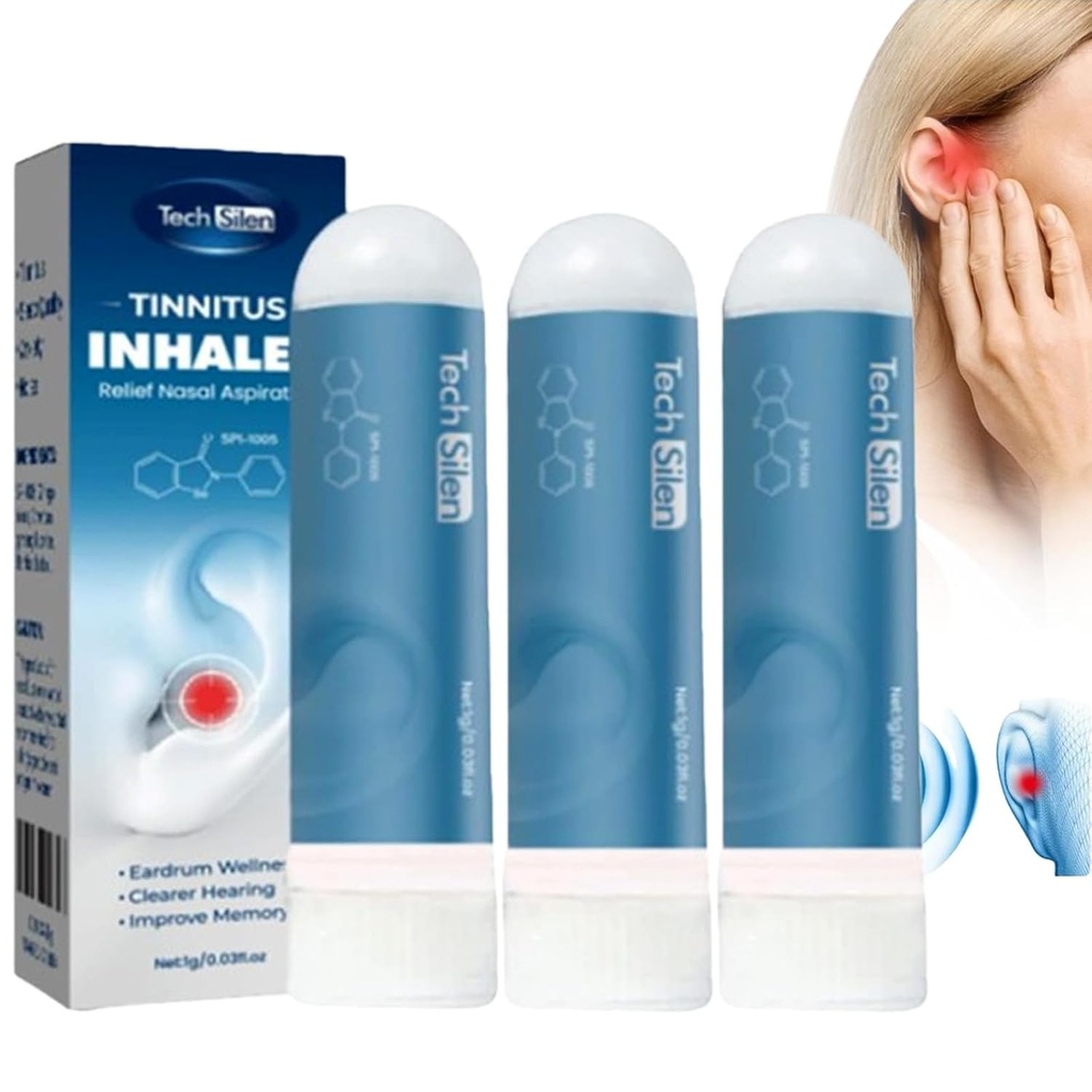 Tinnitus的Techsilen、Techsilen Tinnitus Inhaler、Tinnitus Inhaler、Tinnitus Rife for Ring Ears, Echosease Tinnitus Inhaler (3页)