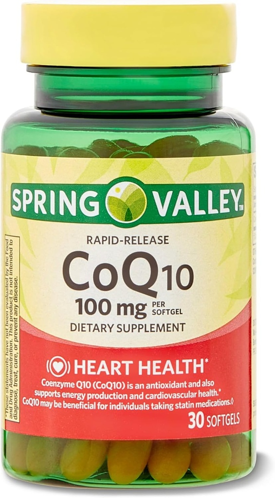 快速释放 CoQ10 饮食补充,100毫克,30 计