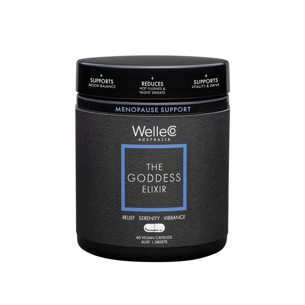 WelleCo the Madmir Elixir, Menopause 女性加维特克斯,红色克洛弗和B维生素,支持荷尔蒙平衡,夜汗和热闪电救济,60 Capsules