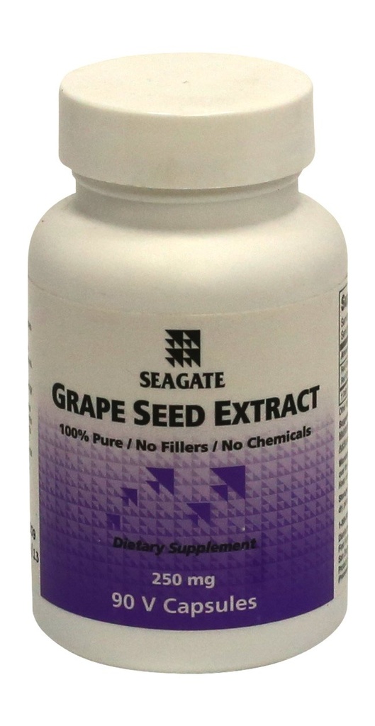 海口产品 葡萄种子提取补充品250mg,90 Veg Capsules