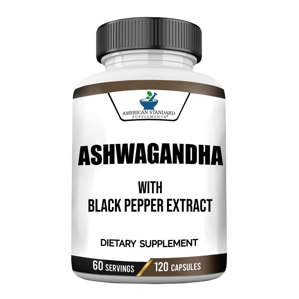 Ashwagandha 6000mg, Ashwagandha Root, Ashwagandha Capsules, Organic Ashwagandha Capsules, Ashwagandha Organic, Ashwagandha Supplements with Organic Black Pepper Extract, Aswagandha, 120 Veggie Caps