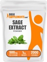 Bulk Assupports.com Sage 提取粉末 - 草药补充剂 Sage 粉末 抗氧化剂来源 - Gluten Free,每服500毫克,1kg(2.2磅) (Pack of 1)