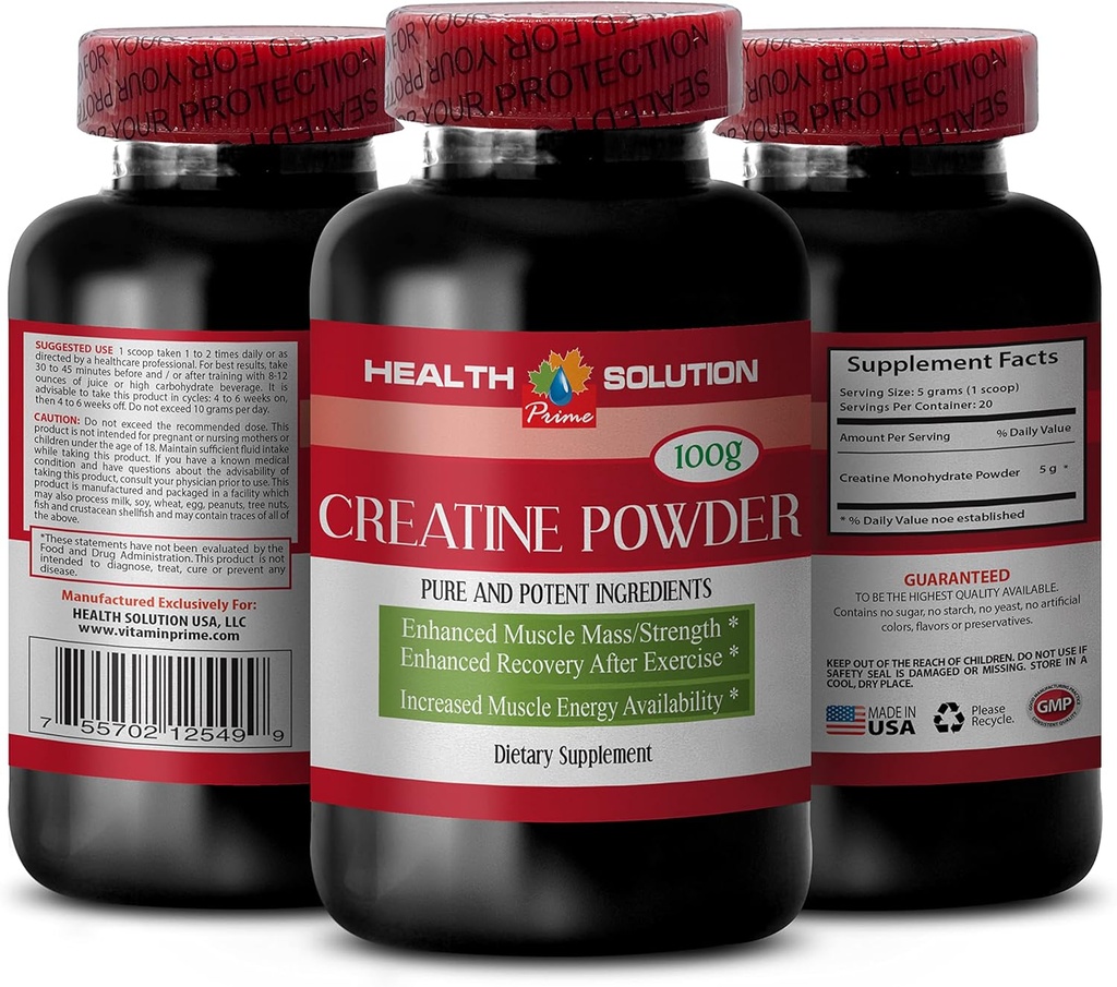 丙氨酸单水合物有机 - CREATINE POWDER 100g - 促进肌肉生长 - 丙氨酸单水合物粉末 - 丙氨酸单水合物 - 丙氨酸单水合物 5g粉末 - 微水合物 1瓶