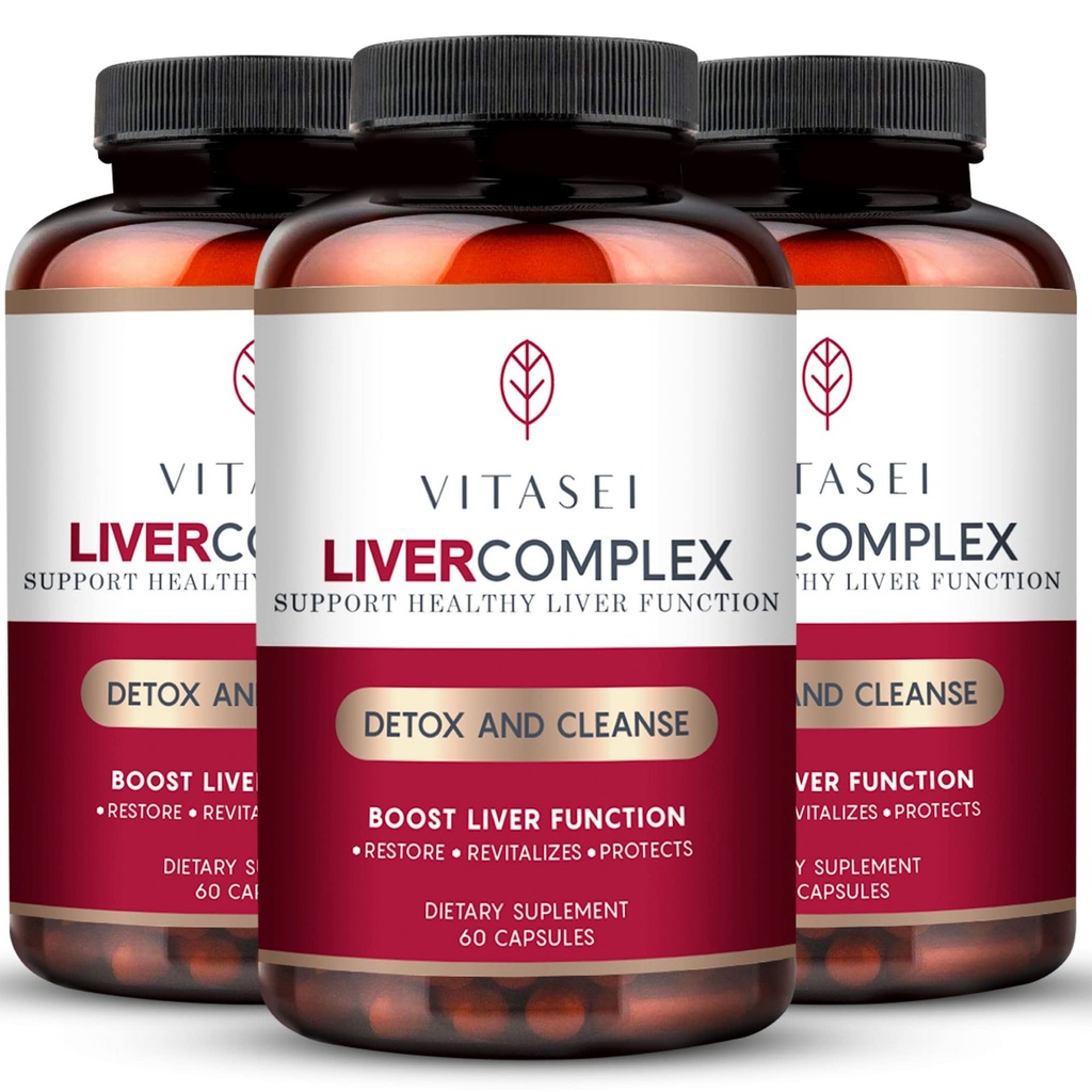 VITASEI Liver Cleanse Detox & Reference, Liver Complex W/Millk Tetle Extract, Garcinia, Crucumin C3, 支持草药补充剂,女性和男性戒毒公式, 60 Capsule (第3页)