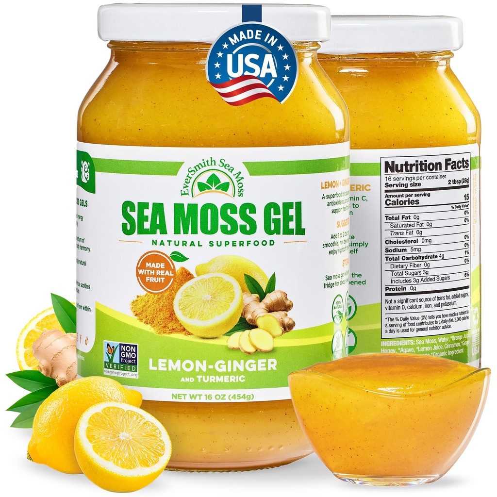 野生爱尔兰海 Moss Gel 在美国制造 富含维生素和矿物 海 Moss Gel Raw