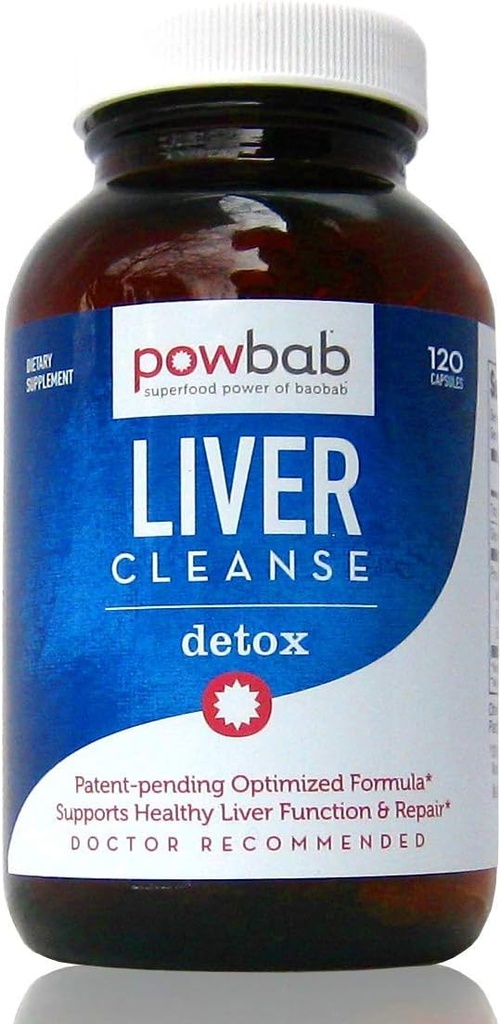 powbab Liver cleanse Detox. #1 专利-Pending优化修复公式. Liver Md Focus 与有机宝巴布,甜菜根粉,和果子一起研究. Beats Milk Thetle Silymarin & Dandelion (120个胶囊)