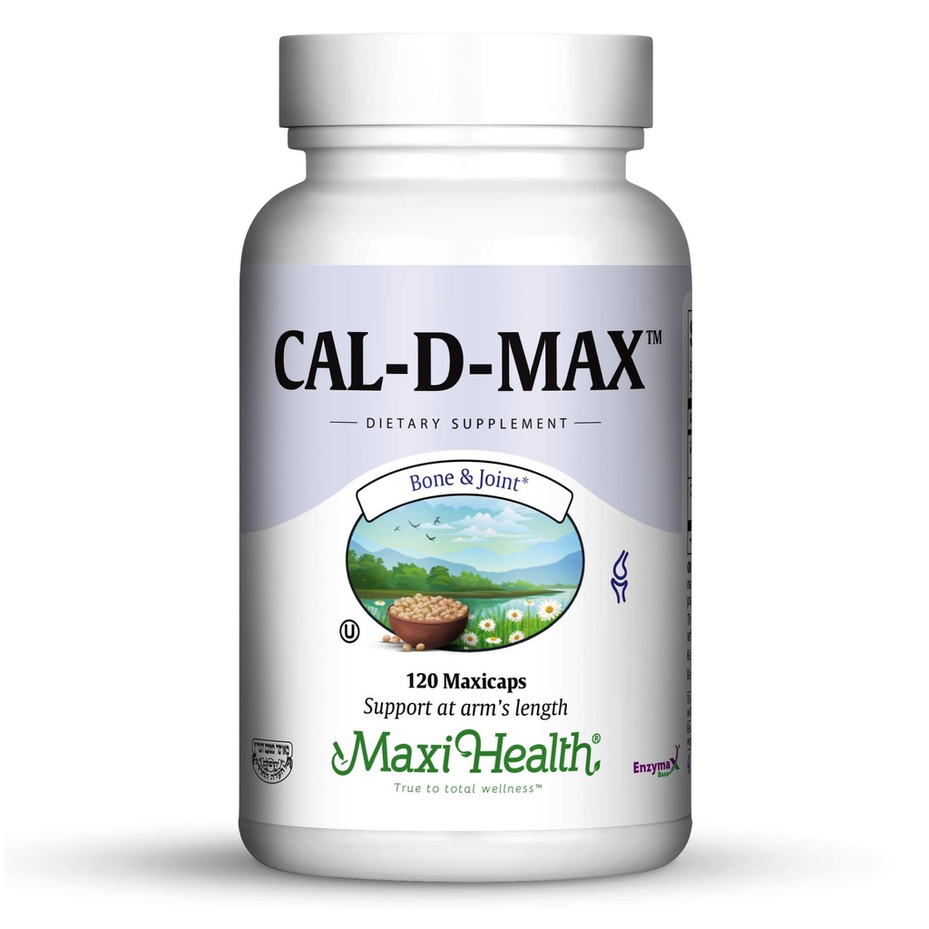 Maxi Health Cal-D-Max - Calcium Citrate - 含有维生素D3 - 骨支持 - 120 Capsules - 科舍尔