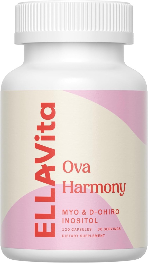 OVA 和谐 - Myo & D Chiro Inositol Capsule - 40:1 比率 - Ovarian 函数支持 - 激素平衡 - 120 Inositol 补充 Capsules