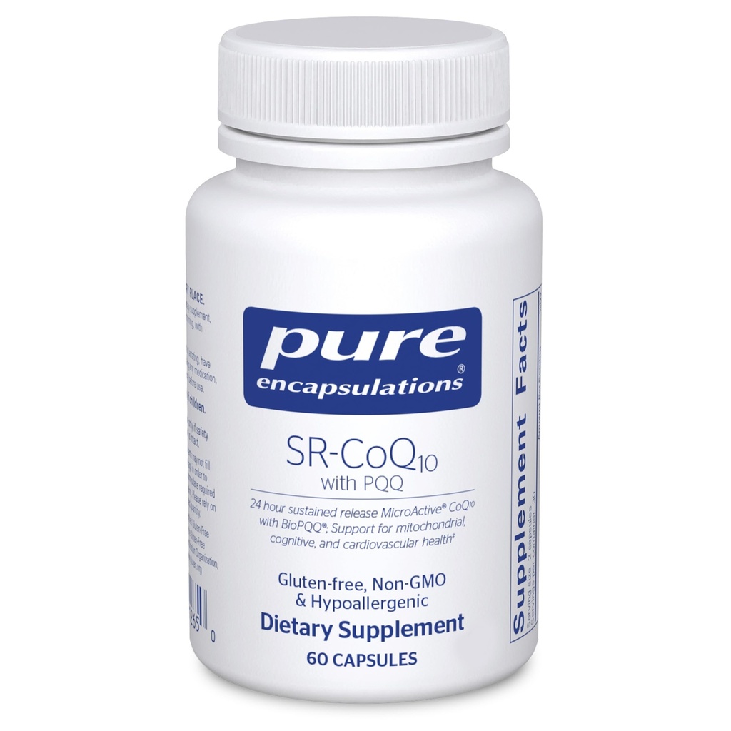 纯封装 SR-CoQ10 配PQQ - 心脏健康支持* - 持续释放技术 - 抗氧化剂补充 - Gluten Free, Vegetarian & Non-GMO - 60 Capsules