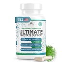 男子最佳超前列腺支持健康补充-600 mg Saw Palmetto 300mg Pygeum - 16 herbs + Zinc - 救济扩大前列腺并停止频繁尿液 - 60 capsules