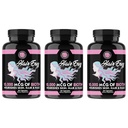 愤怒 补充头发 Envy 10,000 mcg Biotin + Keratin, 生长 + 水合头发, 强化 Thicken Nails, Clear & Nourish 皮肤 – 帮助损坏的瘦毛, (3-瓶)