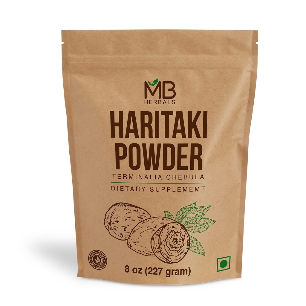 MB 草药 Haritaki 粉末 8 oz / 227 gram / 0.5 lb 墨水粉 |  Terminal 终极 chebula Harde Cheblic Myrobalan | Gluten Free | 无防腐剂