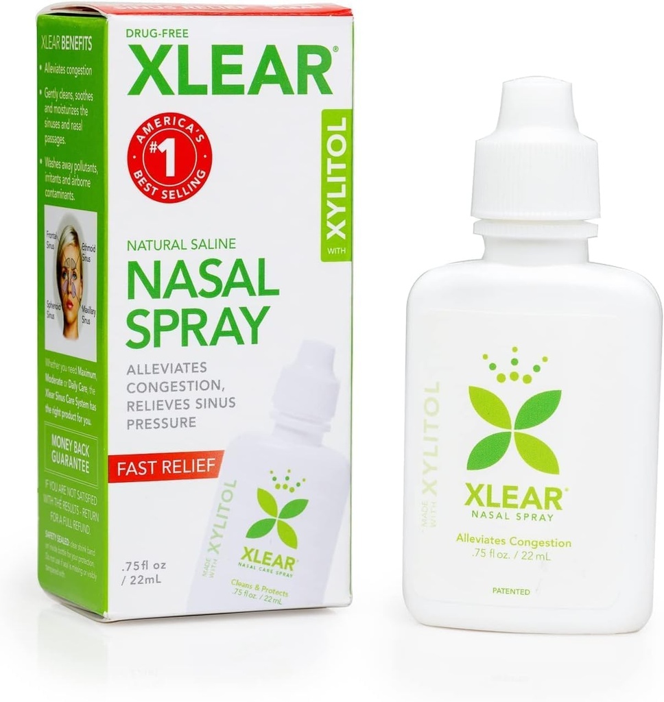 Xlear Natural Saline Nasal Spray with Xylitol, Nose Moisturizer for Kids and Adults, 0.75 fl oz (第1页)