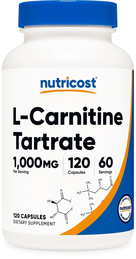营养成本 L-Carnitine Tartrat 1000mg, 120 Capsules - 500mg Per Capsule(60架)