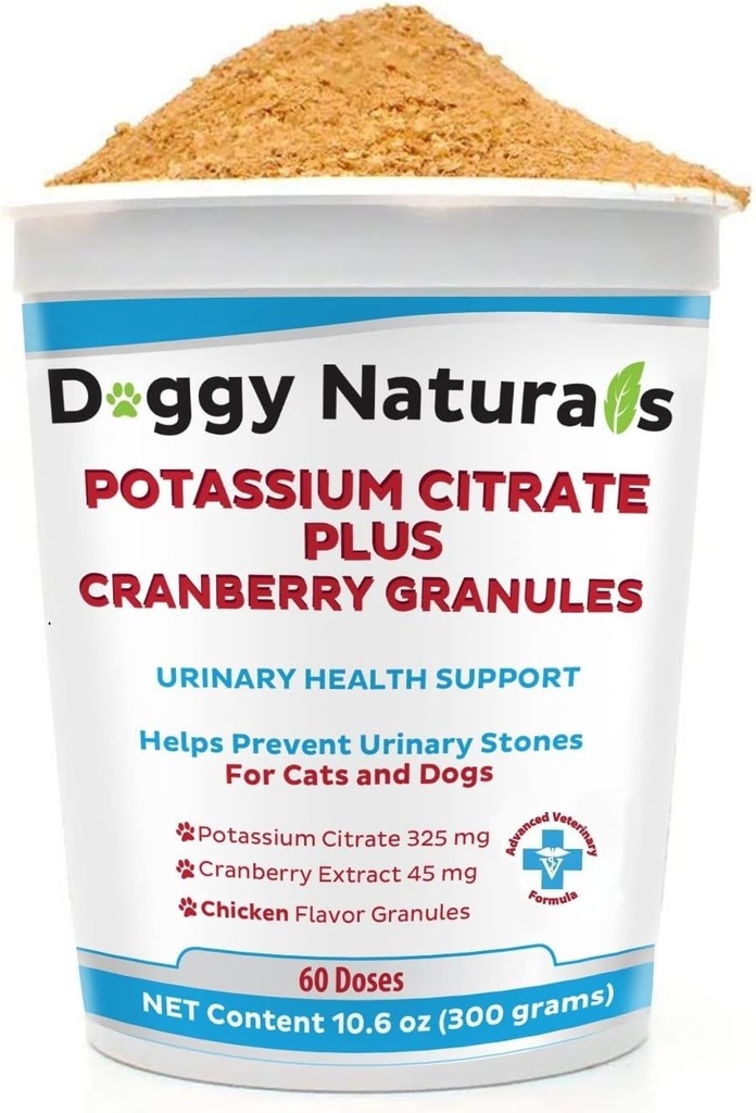 奶酸钾+Cranberry Granules for Cats and Dogs 300gm - Urinary Tract 支持 - 帮助阻断 Oxalate 石化钙的形成 - Deter Bladder & Kidney 石化(美国马德)