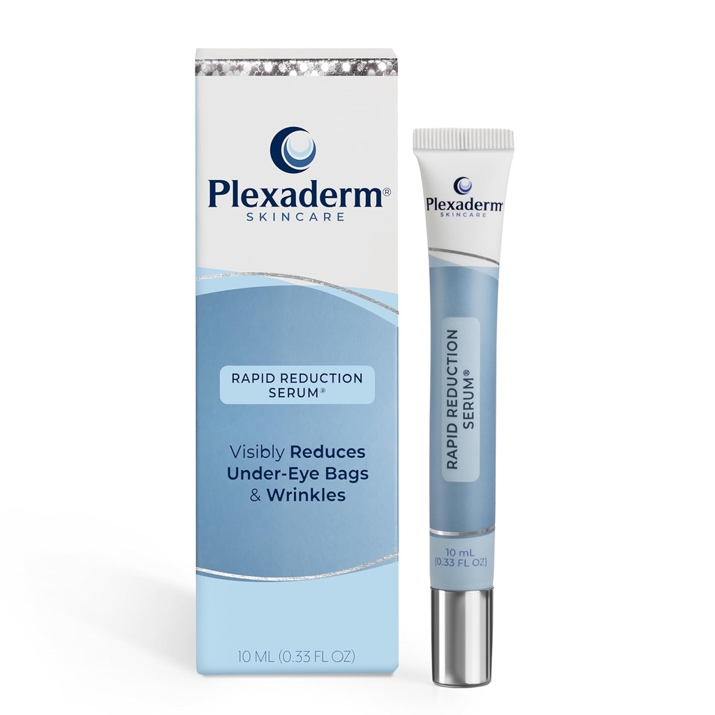 Plexaderm快速减速眼血清 - 明显减低眼下袋,皱纹,暗圆,细线和乌鸦脚瞬间,抗老皱纹除脸器,全尺寸管