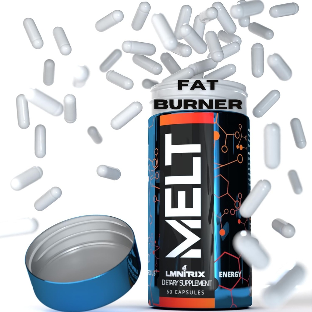 MELT - 男女最佳热能脂肪燃烧器 - 快速体重损失的嗜好抑制剂 - 能量促进剂和精神重点补充剂 - 饮食药 那工作 - 60顶帽子