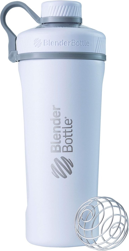 BlenderBottle Radian Shaker Cup 绝缘无污钢水瓶配电威斯克,26-Ounce,马特·怀特