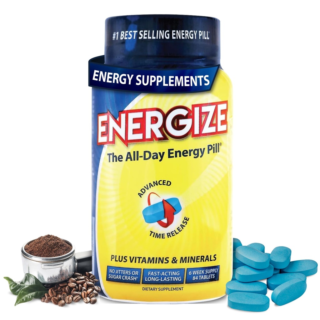 iSatori Energize Cafeine Pills - 快速代理全日能源补充 时间释放 Cafeine & Natural Nootropic Support - 无Jiters 或 Crash - 男女能源维生素 - (84块)