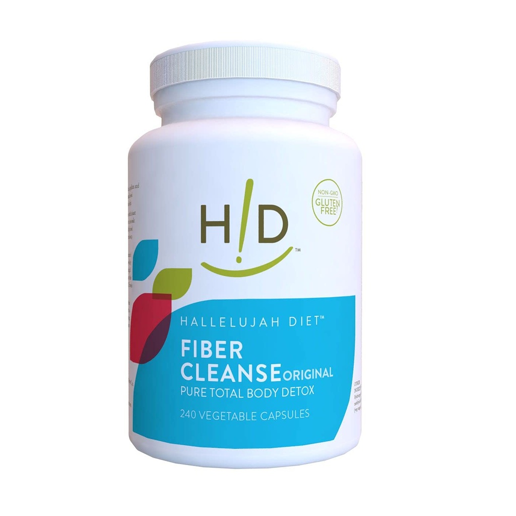 Hallelujah Dieter Fiber Cleanse - Psyllium and Flax种子基卡普勒斯,帮助消除毒素和恢复最佳鲍尔功能,天然科隆 Cleanse 补充 - (240计)