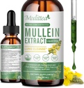 Mullein Drops for Lungs & Lymphatic Draineage - Lung Cleanse & Detox - Vegan Mullein Leaf 提取支持 Imune,呼吸消化剂 - 9 更新的草药补充剂 - 液体