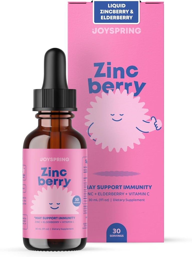 JoySpring ZincBerry - Kids Zinc & Vitamin Supplement (1 fl oz) Immune Supports Drops with Elderberry Flavor for Kids 2-16+ (英语) (英语). 年份
