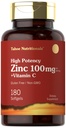 Carlyle Zinc 补充100mg 配有维生素C + 180 软胶 + Non-GMO, Gluten Free → Tahoe 营养素