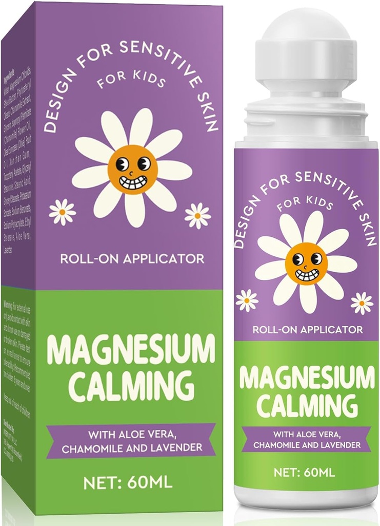 给孩子们的镁 Lotion - Magnesium for Sleep, Calm Magnesium Oil to help Kids 在睡觉时间和夜晚的平静睡眠(60ML)