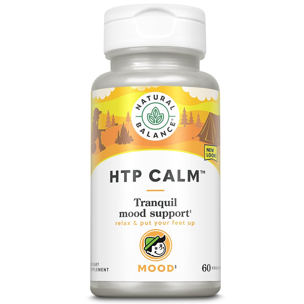 自然平衡HTP calm QQ草药补充剂 帮助支持Mood, Relaxation & pression → Vitamin B-6, Kava Kava & St. Johns Wort → 60 Caps