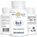 生物-技术药用维生素D3(D3 5k IU,250 Counter)