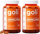 Goli Immune 维生素Gummy - 120 计数 - 百草莓,维生素C,D & Zinc,Vegan,Non-GMO,Gluten-Free & Gelatin-Free,包装2