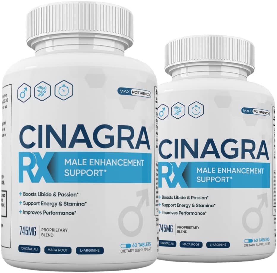 (2 Pack) Cinagra RX Pills for Men, Cinagra RX 补充高级公式, 120 计数