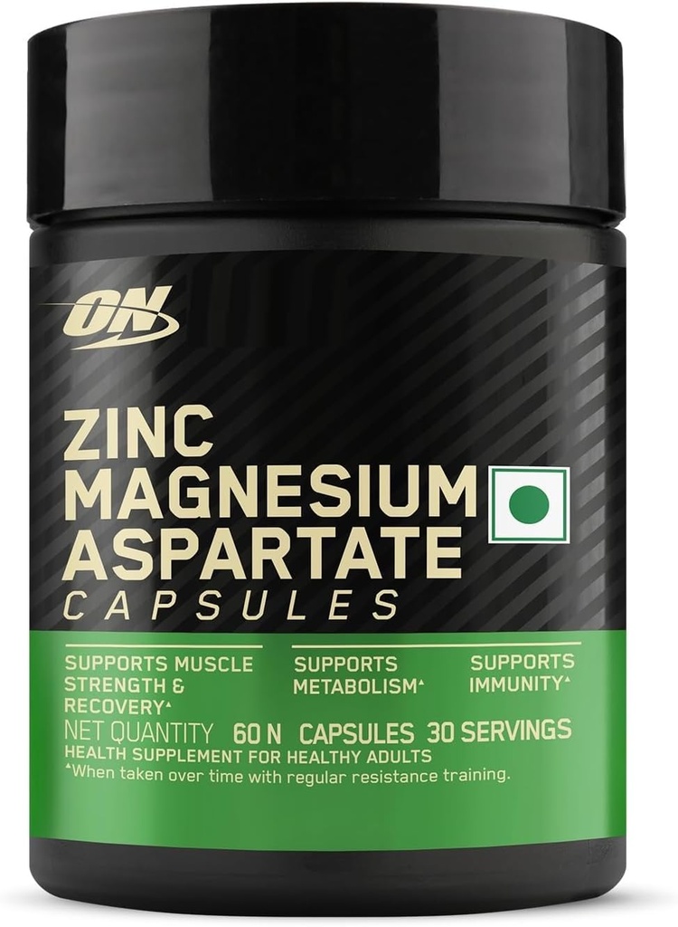 O.N 氨基镁酸锌(ZMA) - 60 Capsules,肌肉强力,代谢,豁免,植物学