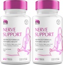 2 Nerve Savior for Neuropathy 828mg, 高级 Nerve 支持补充, 更新健康脚, 最佳Regen with Alpha Lipoic Acid, 维生素D, B6, B12-60 Capsules