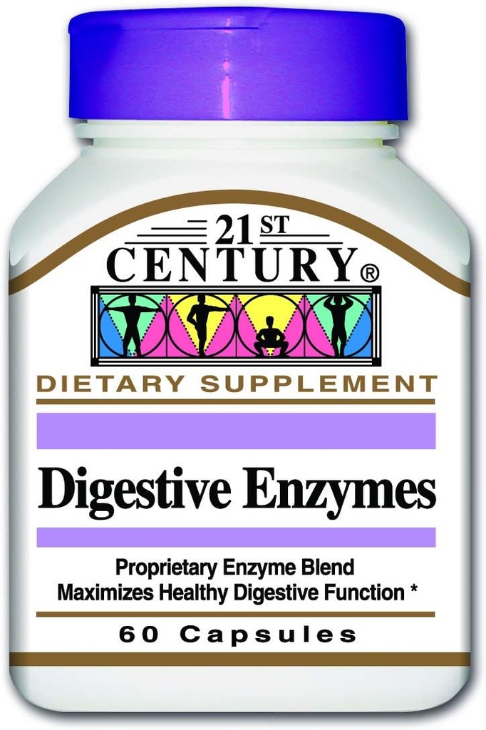 21世纪消化酶 Capsules, 60 Counter (Pack of 2).