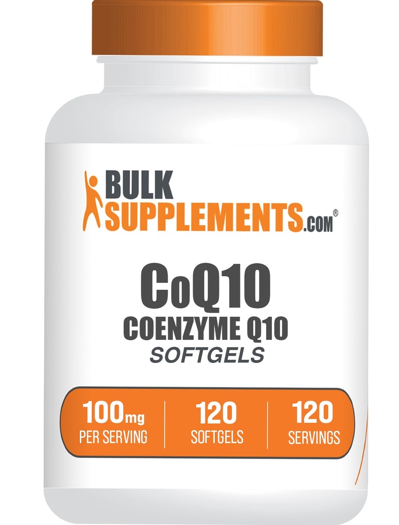 Bulk Assupports.com CoQ10 100mg Softgels - Coenzyme Q10 100mg 补充,用于心脏健康 - Gluten Free, 1 Softgel – service, 120 Counter (Pack of 1)